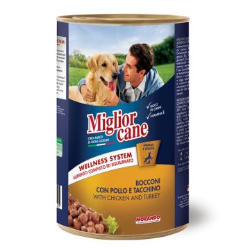 Mokra hrana za pse Miglior 1250 g / puran