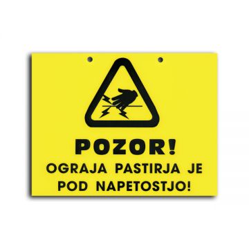 Opozorilna tablica za ograjo električnega pastirja