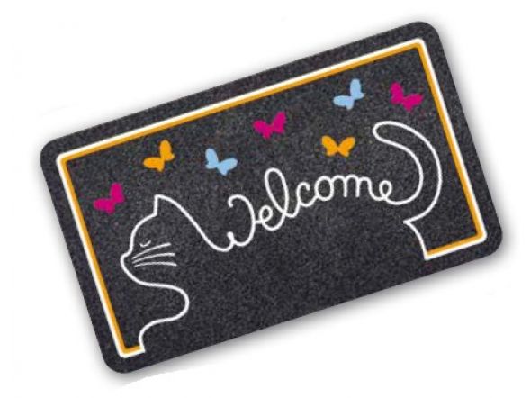 Predpražnik tekstil ''Cat welcome''